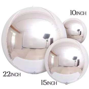 3 шт. круглые фольгированные шары MicroPlush, розовые, золотые, серебряные