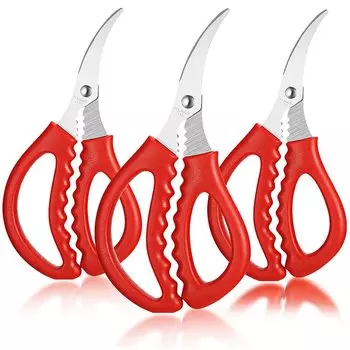 3 шт. Кухонные ножницы для морепродуктов Red Kitchen Seafood Peeling Tools