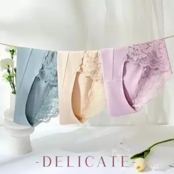 3 шт./партия, женские кружевные трусы с высокой талией