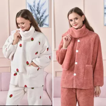 3 шт., пижамный комплект с длинным рукавом и принтом