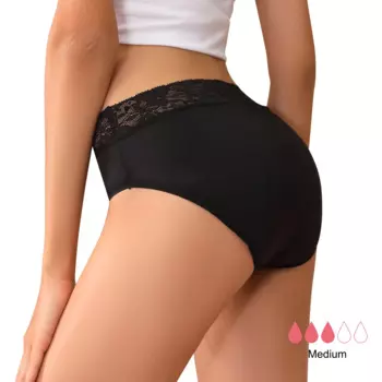 3 шт., женские трусики из натурального хлопка, 4 слоя