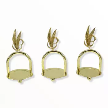 3 Turkish Sugar Bowls - Gold