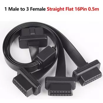 3 в 1 плоский + тонкий кабель, 8-контактный 16-контактный удлинитель OBD2 ELM327 «папа-двойной» Y-разветвитель, 8-контактный локоть, удлинитель OBDII