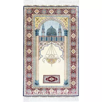 3 'x 5' Шелковый коврик ручной работы с узлом персидский молитвенная рука тканый коврик (TJ395A)