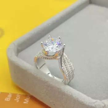 3ct 5ct Муассанит бриллиантовое кольцо женское бриллиантовое серебряное кольцо обручальное кольцо с бриллиантом тестер с Gra