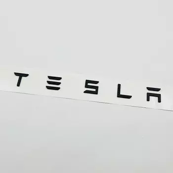 3D ABS буквы Tesla Logo Carbon Chrome Черный Красный значок на задний багажник автомобиля Наклейки для Tesla Model 3 Y X S Наклейки на заднюю панель Аксессуары