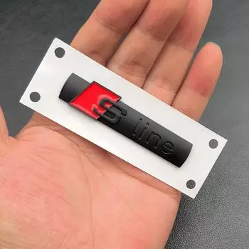 3D ABS Черный Sline Логотип S Line Эмблема Автомобильного Крыла Значок Для Audi A1 A3 A4 A5 A6 Q2 Q5 Q7 Q3 S3 S4 S6 TT S Line Наклейка Accrssorie