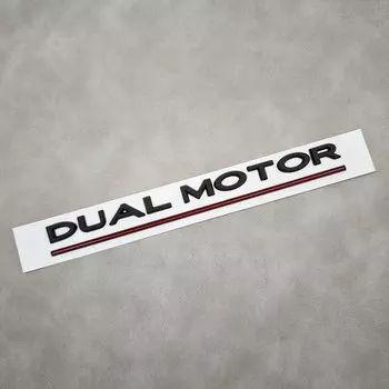 3D ABS логотип, двойная эмблема двигателя, наклейка с буквами, значок на задний багажник автомобиля для Tesla Model 3 Model X Model S Model Y, автоаксессуары