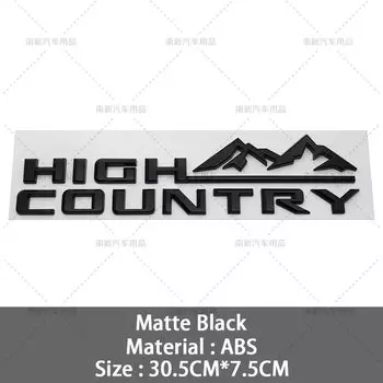 3D ABS значок высокой страны, эмблема заднего багажника автомобиля, наклейка для Silverado Corvette C8 купе Silverado Malibu Camaro, автоаксессуары