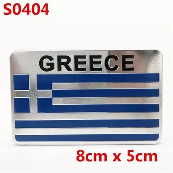 3D алюминиевый флаг Греции, эмблема автомобиля, значок на крыло автомобиля, наклейка, аксессуары для Yamaha Honda Kawasaki KTM BMW Suzuji