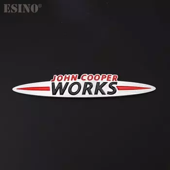 3D эмблема автомобиля из алюминиевого сплава для Mini JCW John Cooper Works, эмблема, автомобильные аксессуары, клейкий логотип автомобиля, значок для стайлинга автомобиля