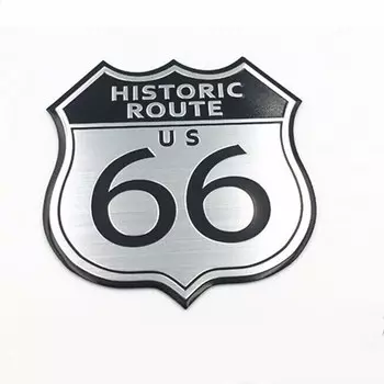 3D автомобильный значок-эмблема, наклейка на мотоцикл, алюминиевый исторический путь 66, дорожный знак, автомобильные аксессуары для Cadillac US SRX XTS Ford