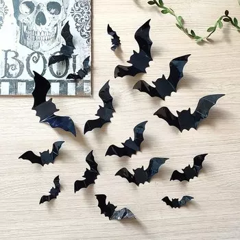 3D черная летучая мышь из ПВХ для Хэллоуина