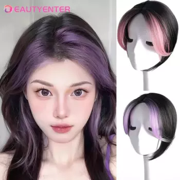 3D французские челки BEAUTYENTER, парик с натуральным и бесшовным лбом, невидимые розовые блестящие накладки для волос, воздушные челки
