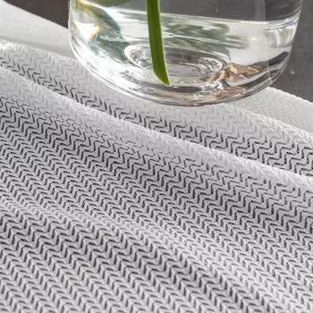 3D геометрические белые тюлевые шторы MAKEHOME