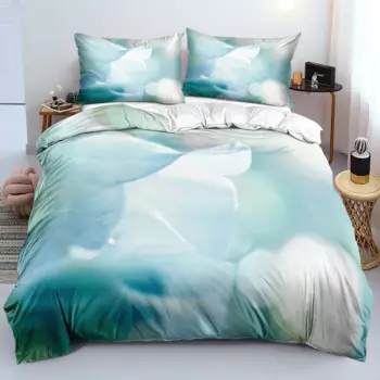 3D изготовленный на заказ белый Стёганое одеяло, покрывало, стеганное ватное одеяло, чехол для подушки Cottoms постельное белье Твин король Queen двойной один Размеры комплекты постельного белья с цветами