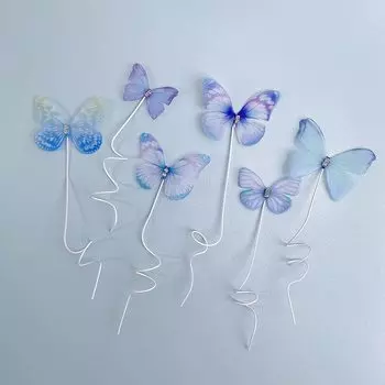 3D картонный топпер бабочки розовый синий CMGBOBP