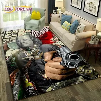 3D ковер с изображением долларов и евро LOUSIDREAM