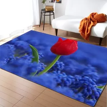 3D ковёр с цветочным принтом