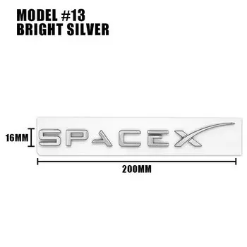3D логотип ABS с буквами на багажник автомобиля, боковой значок, наклейка для Tesla Model Y Model S Model 3 Model X Space X, эмблема, наклейка, аксессуар