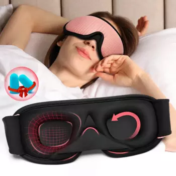 3D маска для сна Eyemask, повязка на глаза, Затемняющая дышащая ткань, мягкая подкладка для глаз, маска для сна в ночное время, для путешествий, помощь для сна