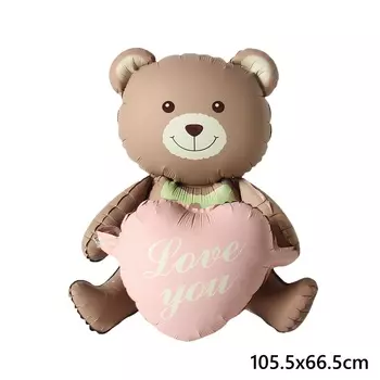 3D матовые воздушные шары медведь KUKUZHU