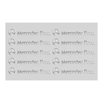 3D металлическая эмблема, наклейка для украшения интерьера автомобиля, Стайлинговые наклейки для Mercedes Benz AMG W203 W205 C300 W206 W108 W124 W126 W140