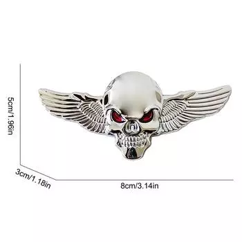 3D металлическая наклейка на автомобиль, эмблема автомобиля, декоративная наклейка, скелет, крылья ангела, автомобильные значки, наклейки для универсальных автомобилей, мотоциклов, велосипедов