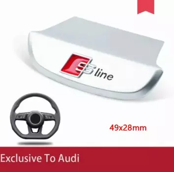 3D металлический хром Audi Logo S Line Эмблема Автомобильный значок на руль Наклейка для Audi A3 A4 A5 A6 A7 S3 Q5 Q7 Q2 Q3 Logo Accrssories