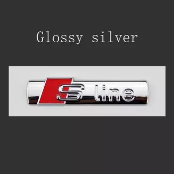 3D металлический хромированный черный логотип S Line Эмблема на крыло автомобиля Значок для Audi A3 A4 A5 A6 A7 Q2 Q5 Q7 Q3 TT S Line Наклейка Accrssorie