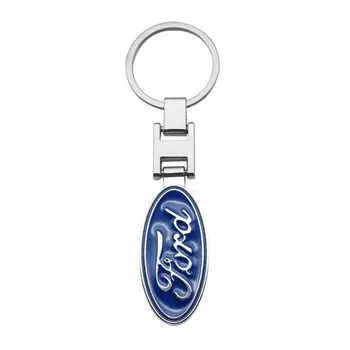 3D металлический/кожаный автомобильный брелок для ключей, кольцо для ключей, автомобильный держатель для ключей для Ford Ranger Focus Kuga Mustang Mondeo Fusion Esco, аксессуары