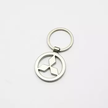 3D металлический/кожаный автомобильный Стайлинг, брелок с эмблемой для Mitsubishi Outlander Lancer 9 10, Pajero L200 EX ASX, автоаксессуары