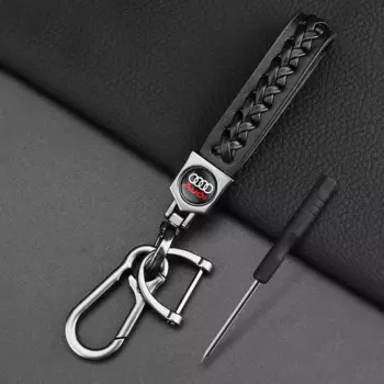 3D металлический/кожаный брелок для стайлинга автомобиля для Audi A4 B5 B6 A3 8P 8V 8L A5 A6 C6 C5 A1 A7 A8 Q2 Q3 TT, брелок для ключей, аксессуары