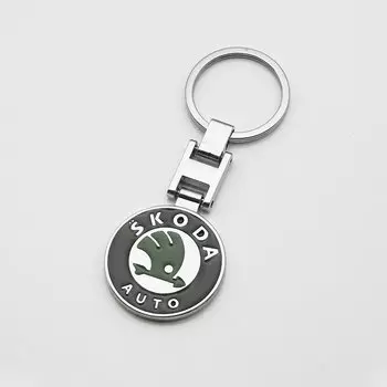 3D металлический кожаный тканый автомобильный Стайлинг эмблема брелок для ключей кольца для Skoda Octavia 2 3 Superb Rapid Kodiaq Fabia аксессуары