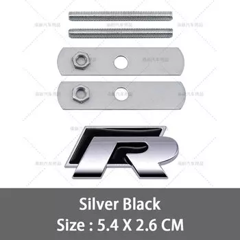 3D Металлический R Гриль Эмблема Значок R линия Решетка Наклейки Для Volkswagen VW R Rline Bora Golf GTI Polo Tiguan Passat Sagitar Magotan