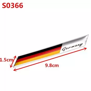 3D металлический значок немецкого национального флага, передняя решетка автомобиля, эмблема, наклейка, гоночная спортивная наклейка для VW Benz BMW Audi Sline