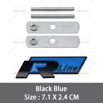 3D металлический значок Rline, эмблема R Line, гриль, передний капот, автомобильные наклейки для VW Golf 6 7 8 MK6 MK7 MK8 Tiguan Magotan Lavida Lamando