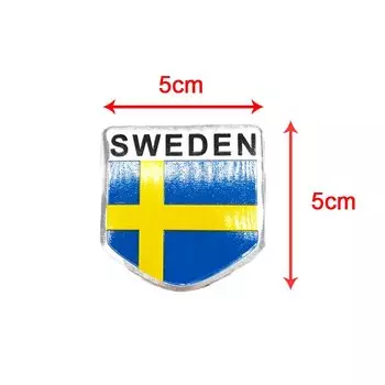 3D мотоцикл Алюминий сплав Швеции с национальным флагом эмблема значок наклейка на кузов машины Окно Дверь Стикеры для Volvo S90 SAAB SCANIA VW