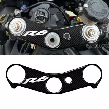 3D мотоциклетная карбоновая верхняя тройная крышка хомута, защитная наклейка, чехол для Yamaha YZF R6 2006-2016