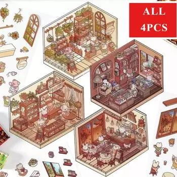 3D наклейка милый мультфильм бумага