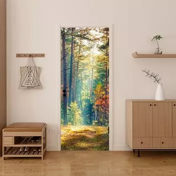 3D-наклейка на дверь BOUSSAC с растениями и цветами