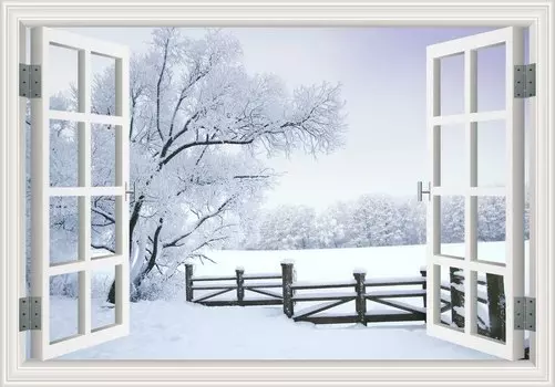 3D наклейка на стену AsenArt лес