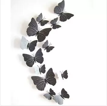 3D наклейки бабочки HonC 12 шт.
