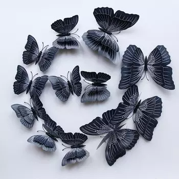 3D наклейки бабочки HonC 12 шт