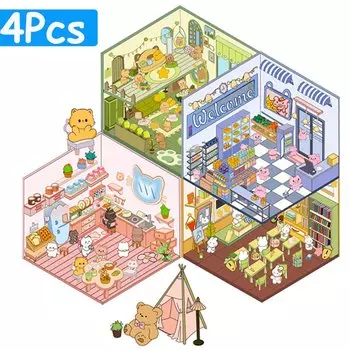 3D наклейки "Милый медведь"