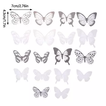 3D наклейки на стену с бабочками JETTING