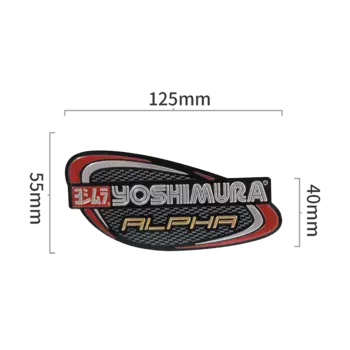 3D наклейки, наклейки, аксессуары, алюминиевый мотоцикл YOSHIMURA R11 R77 Alpha, выхлопная труба для Honda Yamaha Kawasaki, термостойкий