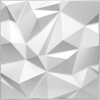 3D настенная панель WALLMG, белый, пластик, 30x30 см