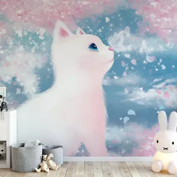 Beibehang 3D обои с котом шелковые