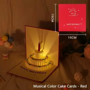 3D открытка с музыкой и подсветкой на день рождения